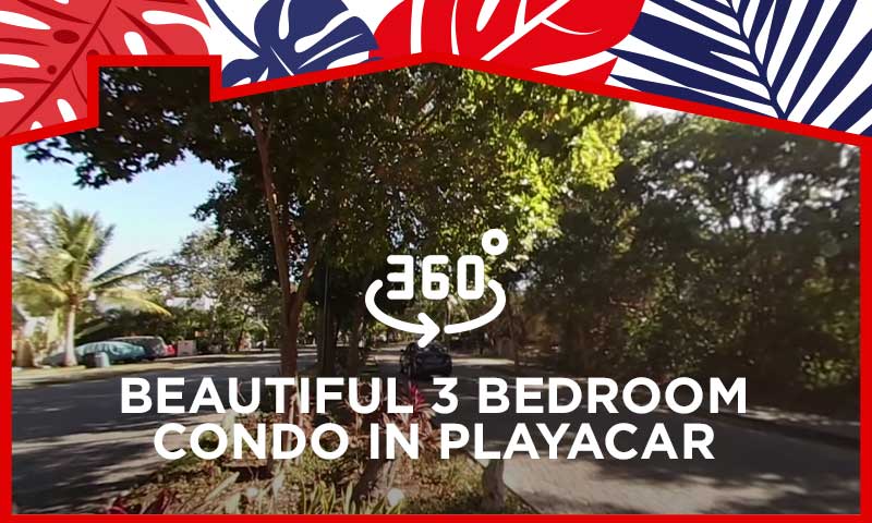 360° Video Tour Beautiful 3 Bedroom Condo in Playacar